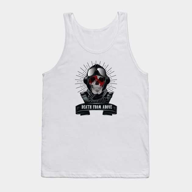 BOMBER PILOT( DEATH FROM ABOVE ) Tank Top by theanomalius_merch